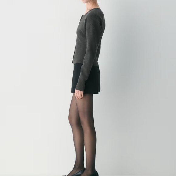 NWT Aritzia WILFRED Golightly Cardigan Heather Galaxy XS - Picture 3 of 6